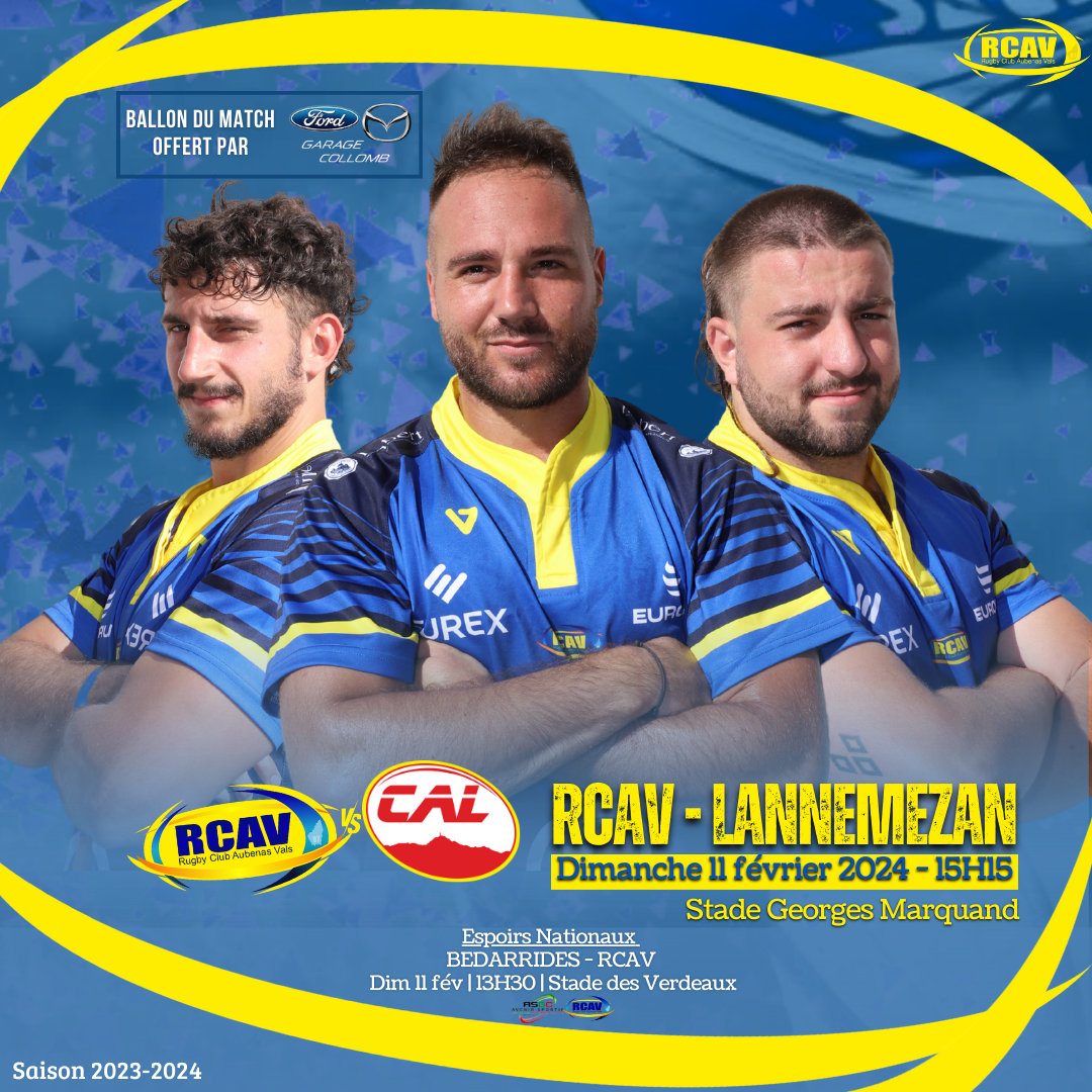 CAP SUR LE CAL - CERCLE AMICAL LANNEMEZANAIS - RCAV Rugby Club Aubenas ...