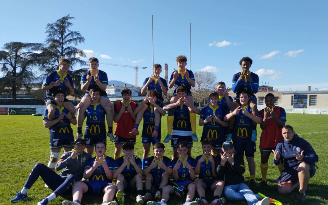 UNE VICTOIRE ENTHOUSIASMANTE DE NOS CADETS