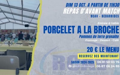 REPAS D’AVANT-MATCH POUR LE DERBY  RCAV / ASBC