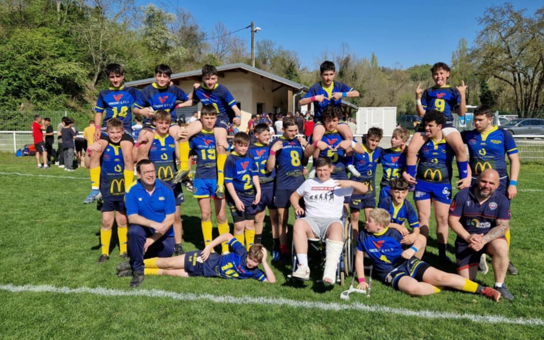 NOS U 14 JAUNES & BLEUS D’OVALIE SUD ARDECHE EN PHASES FINALES