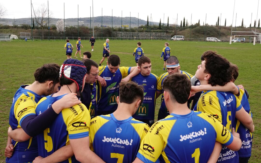 LES U 16 D&rsquo;OVALIE SUD ARDECHE DEROULENT LEUR RUGBY